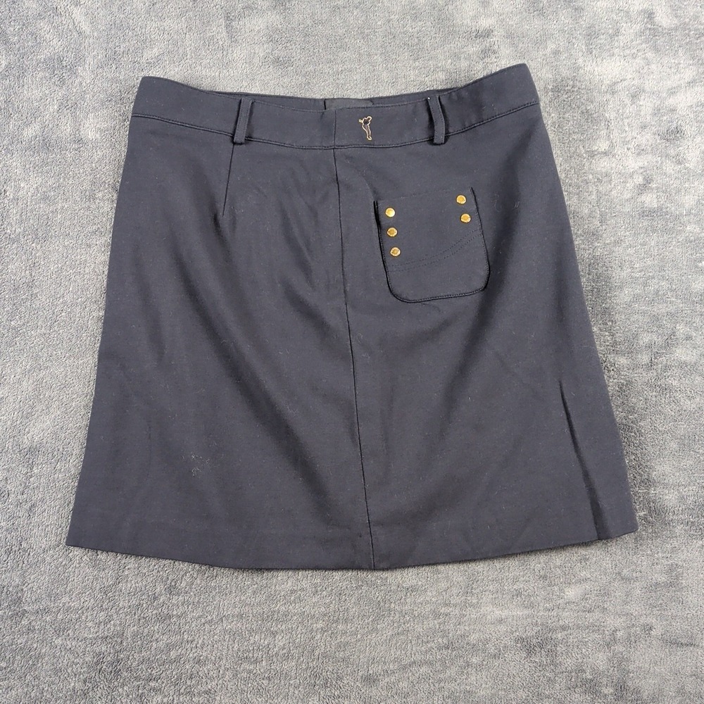 GOLFINO Skort Womens 8 Navy Blue Golf Skort Flat Front Performance Pencil Short